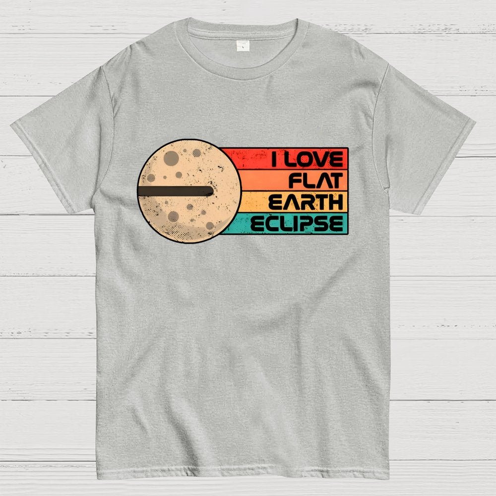 I Love Flat Earth Eclipse Geek T-Shirt