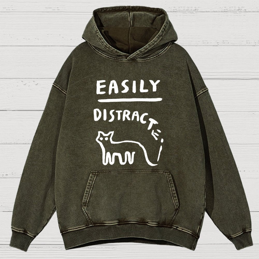Easily Distrac Vintage Distressed Hoodie