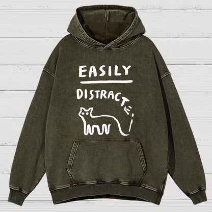 Easily Distrac Vintage Distressed Hoodie