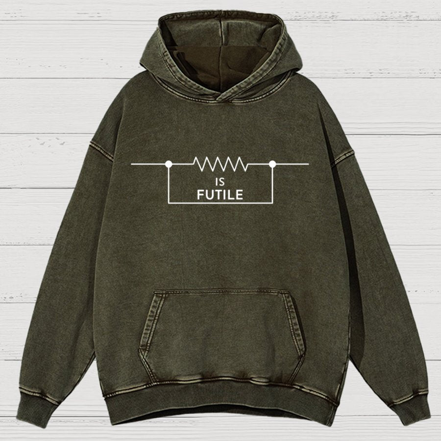 Funny Engineer Resistor Geek Science Vintage Distressed Hoodie