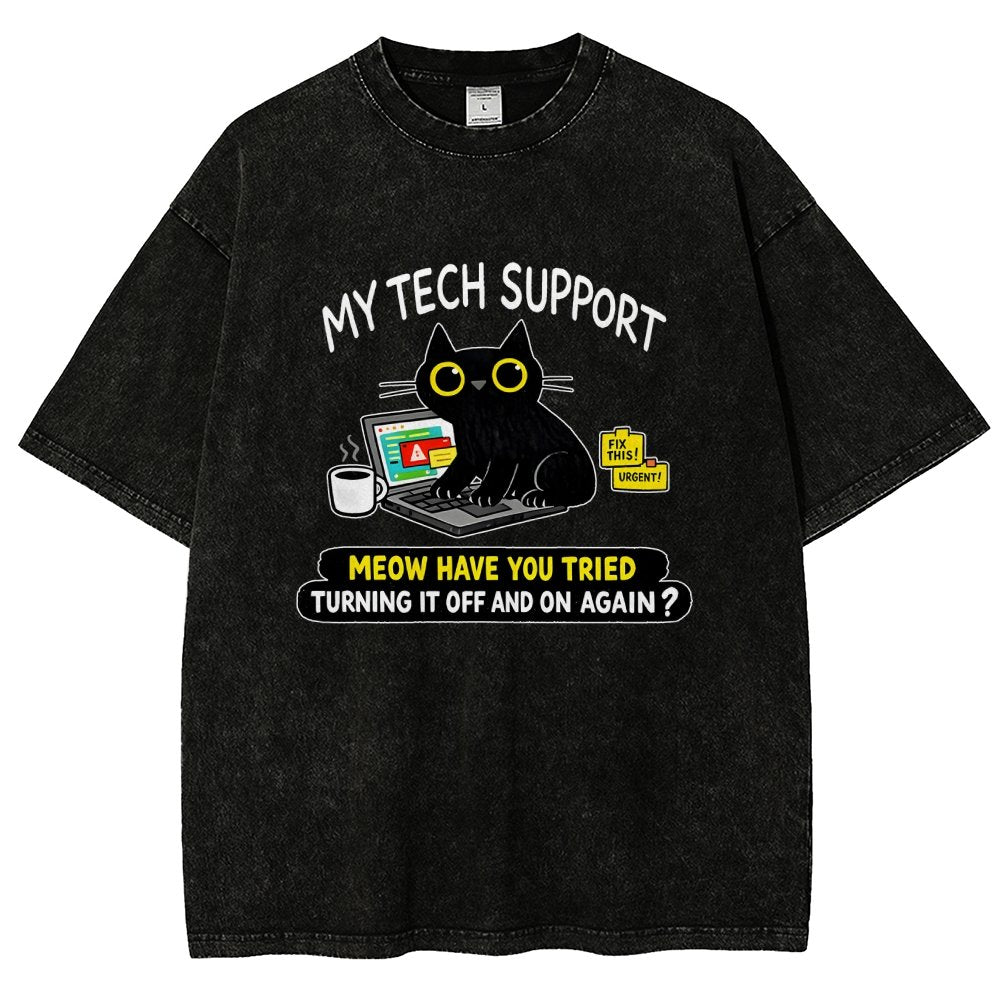 My Tech Support Vintage Distressed T-shirt