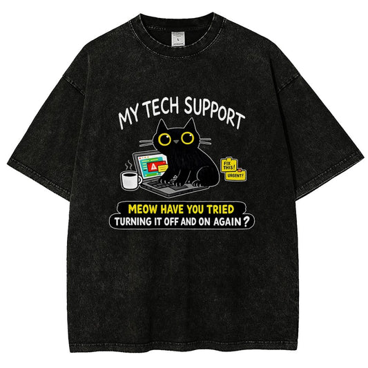 My Tech Support Vintage Distressed T-shirt