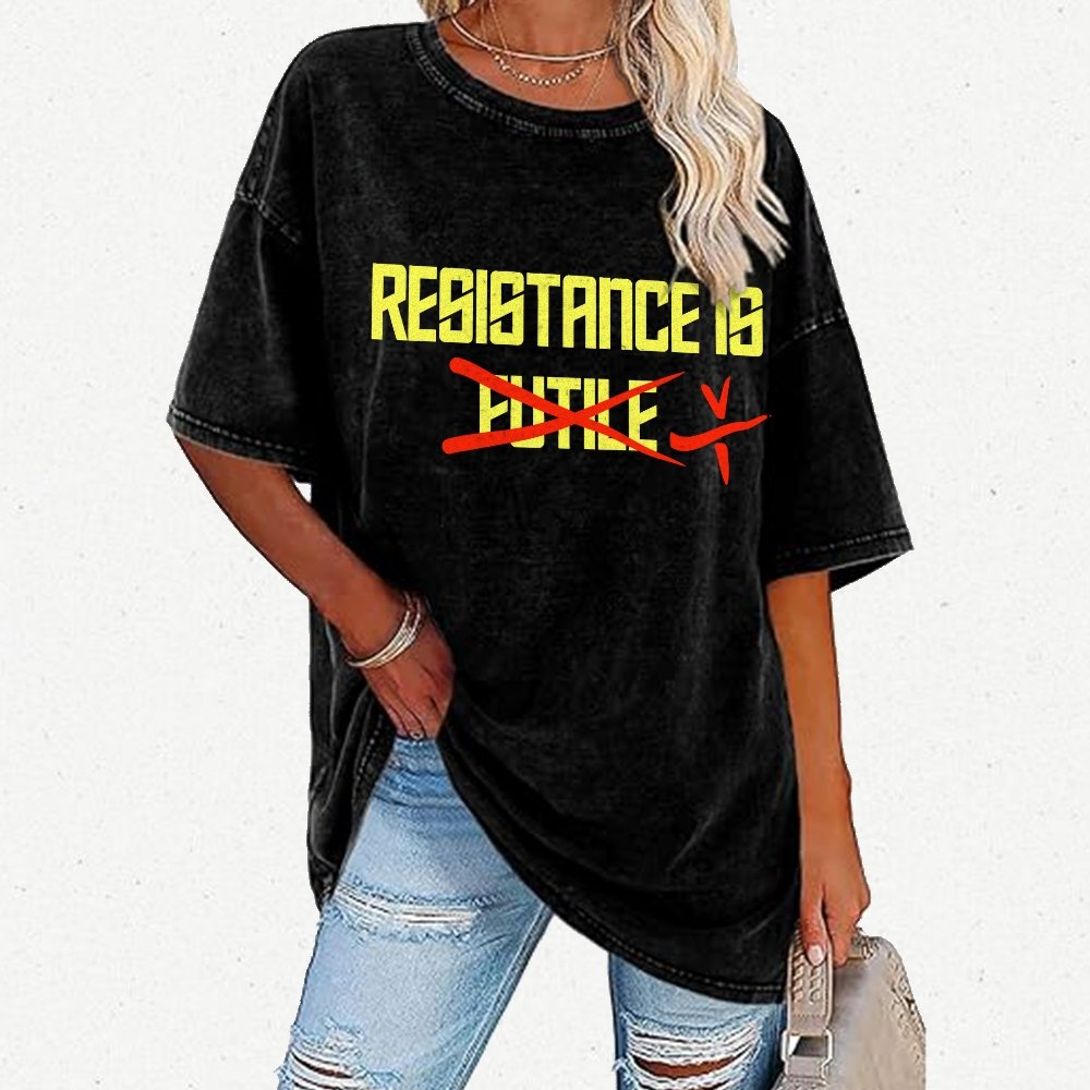 Resistance is futile Vintage Distressed T-shirt