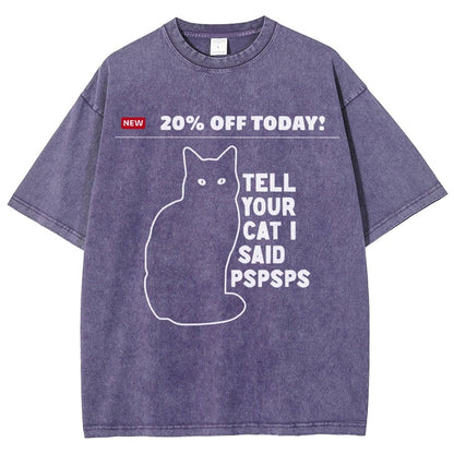 Tell Your Cat Vintage Distressed T-shirt