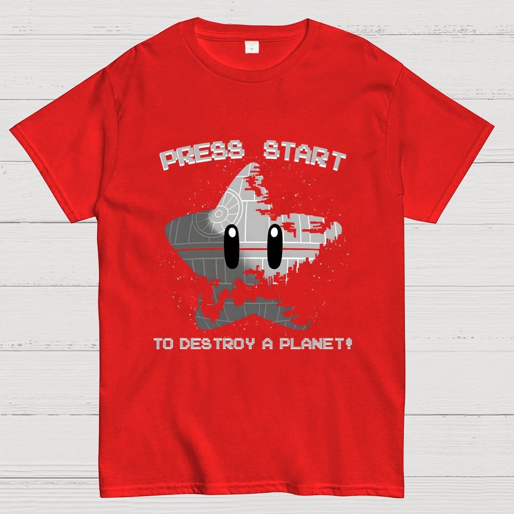 Press Start To Destroy Geek T-Shirt