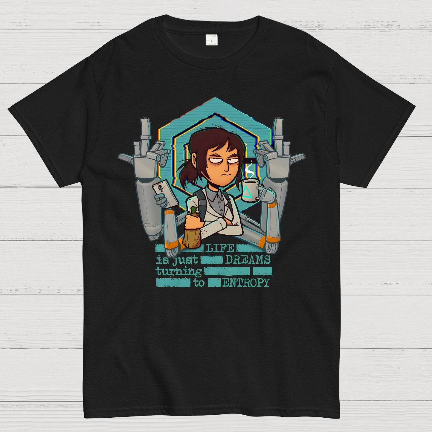 Life is Dreams Turning to Entropy Job Inside Conspiracy Geek T-Shirt
