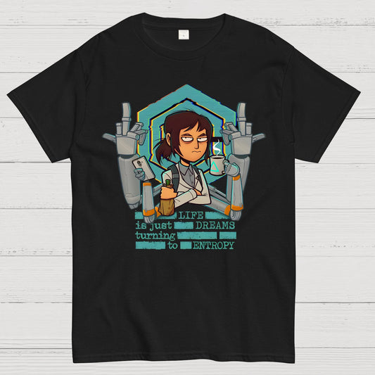 Life is Dreams Turning to Entropy Job Inside Conspiracy Geek T-Shirt