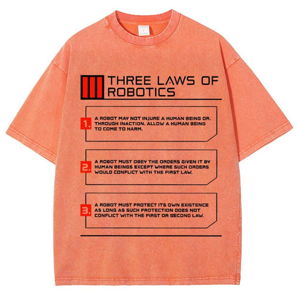 Three Laws of Robotics Vintage Distressed T-shirt
