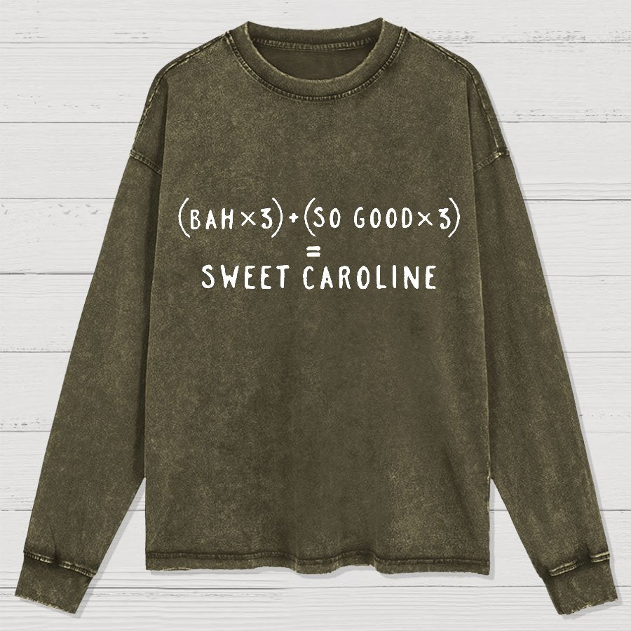 Sweet Caroline Geek Washed Long Sleeve Tee