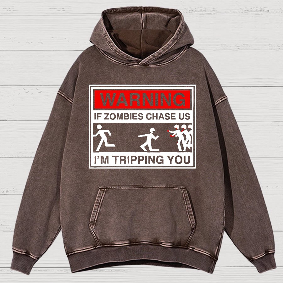 If Zombies Chase Us Vintage Distressed Vintage Distressed Hoodie