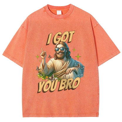 I Got You Bro , Funny Vintage Distressed T-shirt