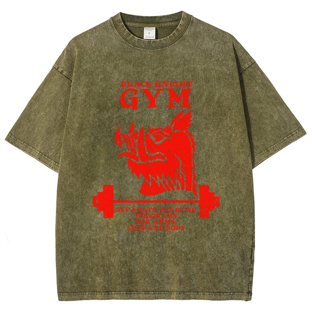 Black Knight Gym Vintage Distressed T-shirt