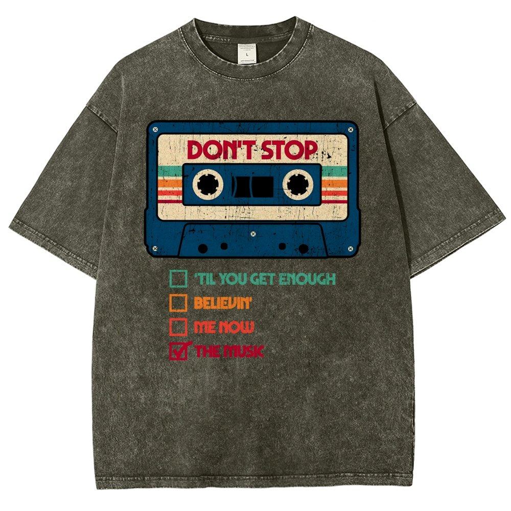 Dont Stop The Music Vintage Distressed T-shirt
