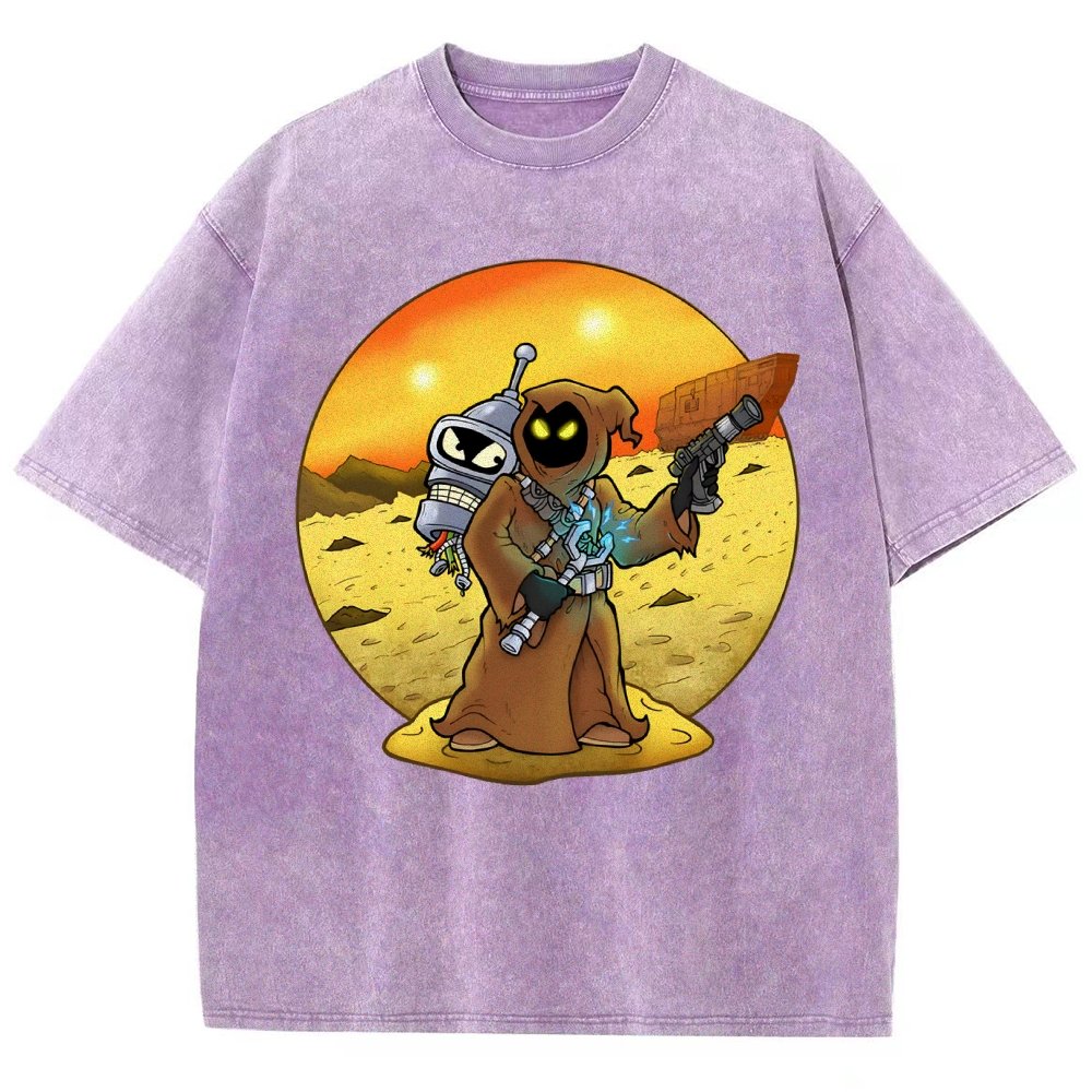 Robot Hunter Vintage Distressed T-shirt