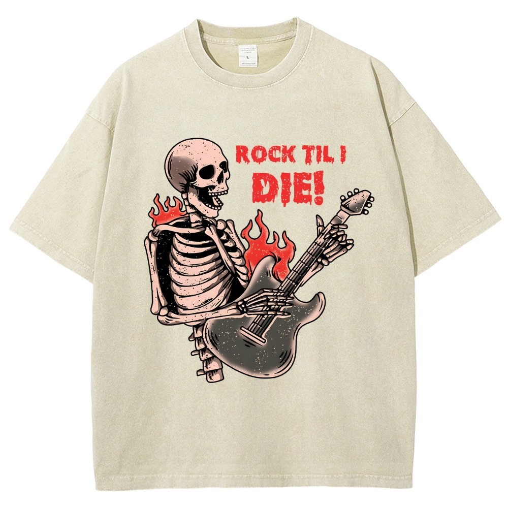 Rock Til I Die Vintage Distressed T-shirt