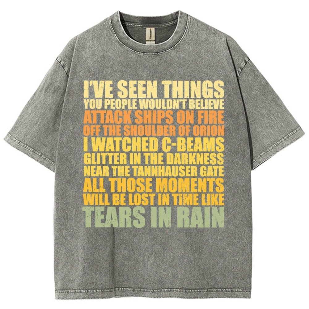 Tears In Rain Vintage Distressed T-shirt