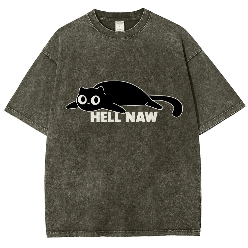 Hell Naw Vintage Distressed T-shirt