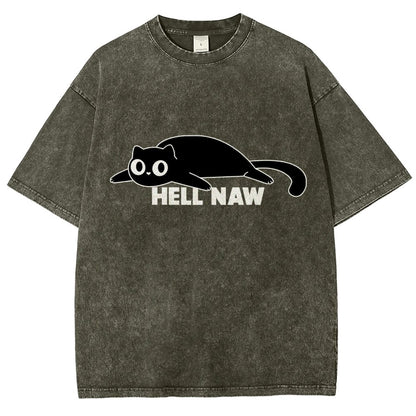 Hell Naw Vintage Distressed T-shirt