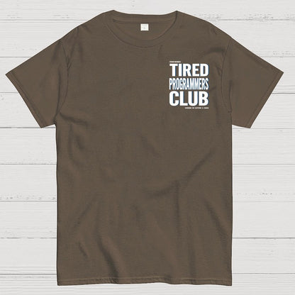 Tired Programmers Club Front And Back Printing Geek T-Shirt