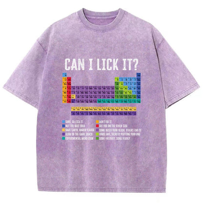 Can I Lick It Chemistry Teacher Science Day Vintage Distressed T-shirt