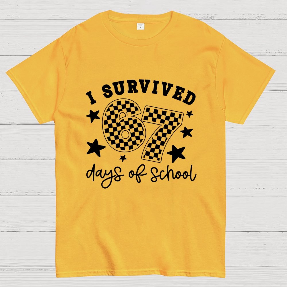 I Survived 67 Days of School Geek T-Shirt