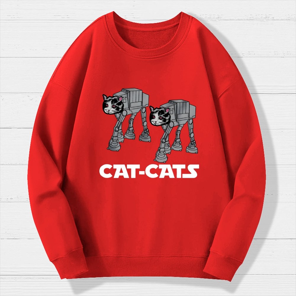 Walking Robot Cat Geek Cotton Sweatshirt