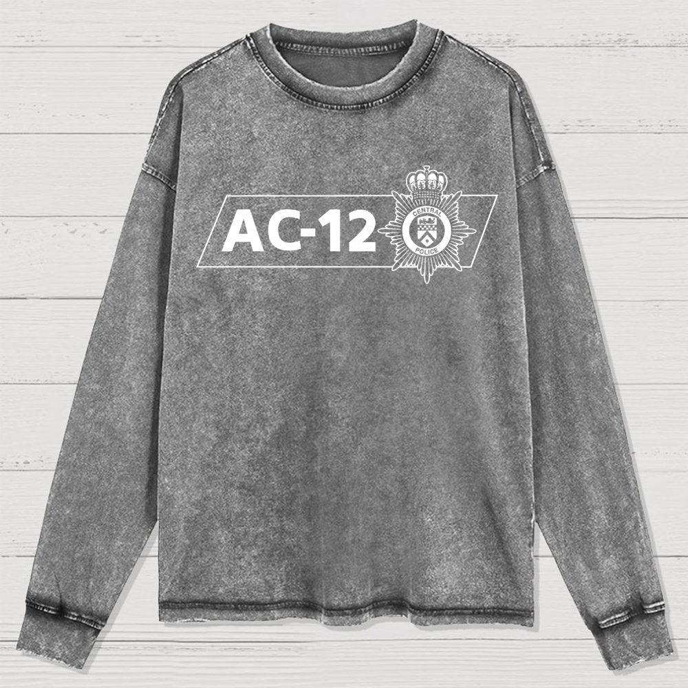 AC-12 Central Police Wear It In The Line Of Duty Washed Long Sleeve Tee