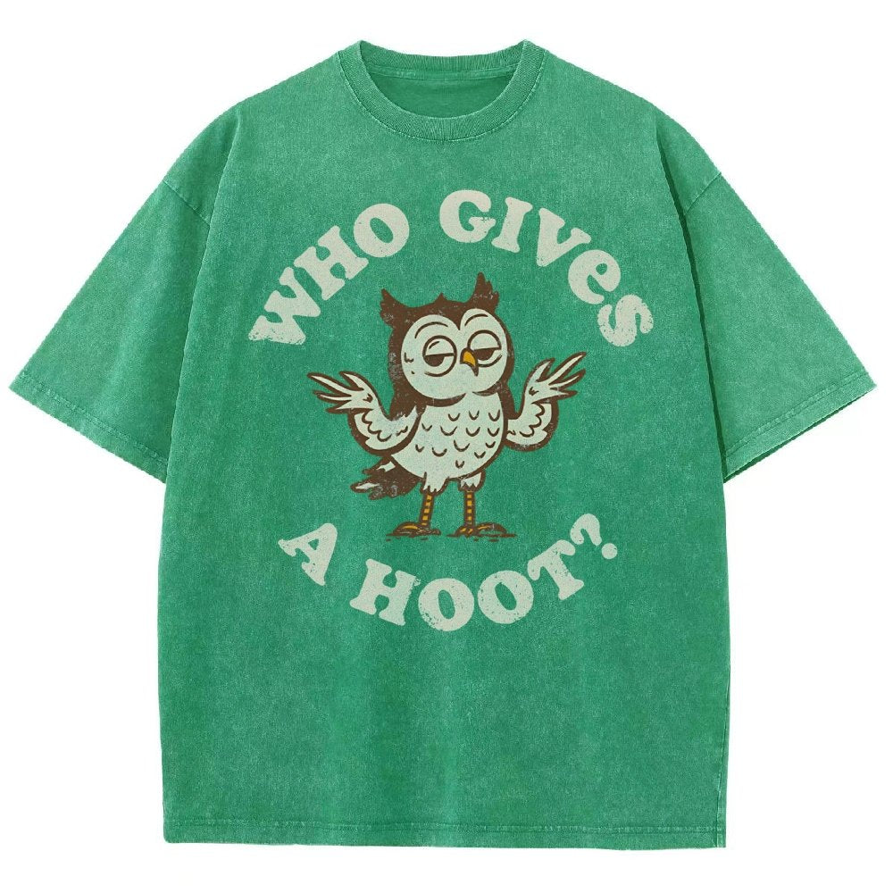 Who Gives a Hoot Vintage Distressed T-shirt