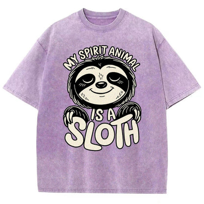My Spirit Animal is a Sloth Vintage Distressed T-shirt