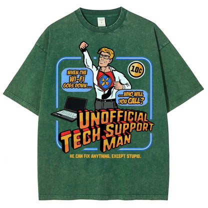 Unofficial Tech Support Man Essential Vintage Distressed T-shirt