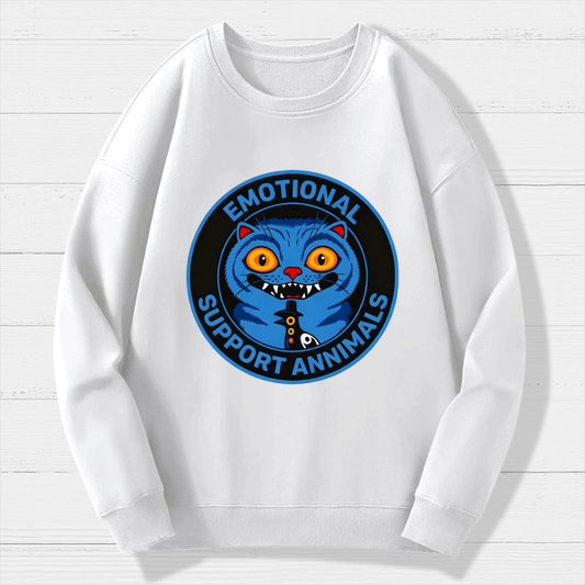 Emotional Support Annimals Geek Cotton Sweatshirt