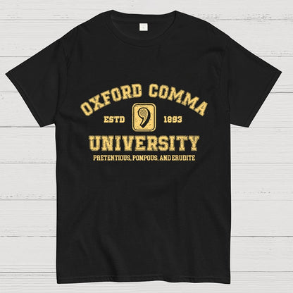 Oxford Comma University Unisex Geek T-Shirt