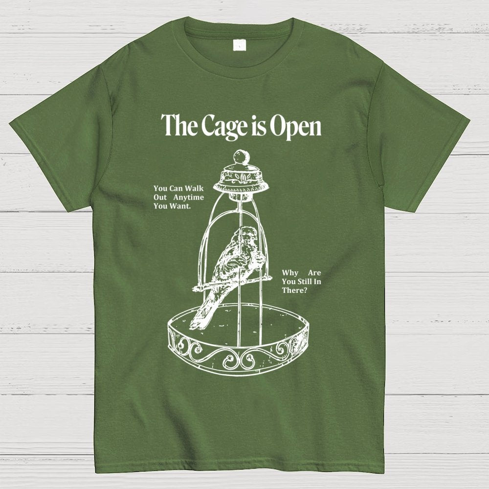 Bird in a cage Geek T-Shirt
