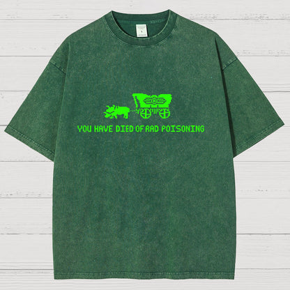 Oregon You Have Died Of Rad Poisoning Vintage Distressed T-shirt