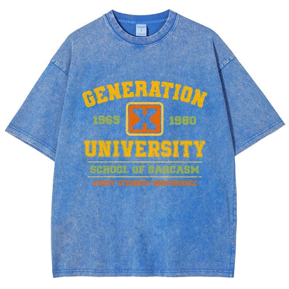 Generation X University Vintage Distressed T-shirt