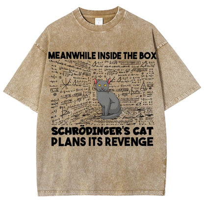 Inside The Box Schrödingers Cat Plans Its Revenge Vintage Distressed T-shirt