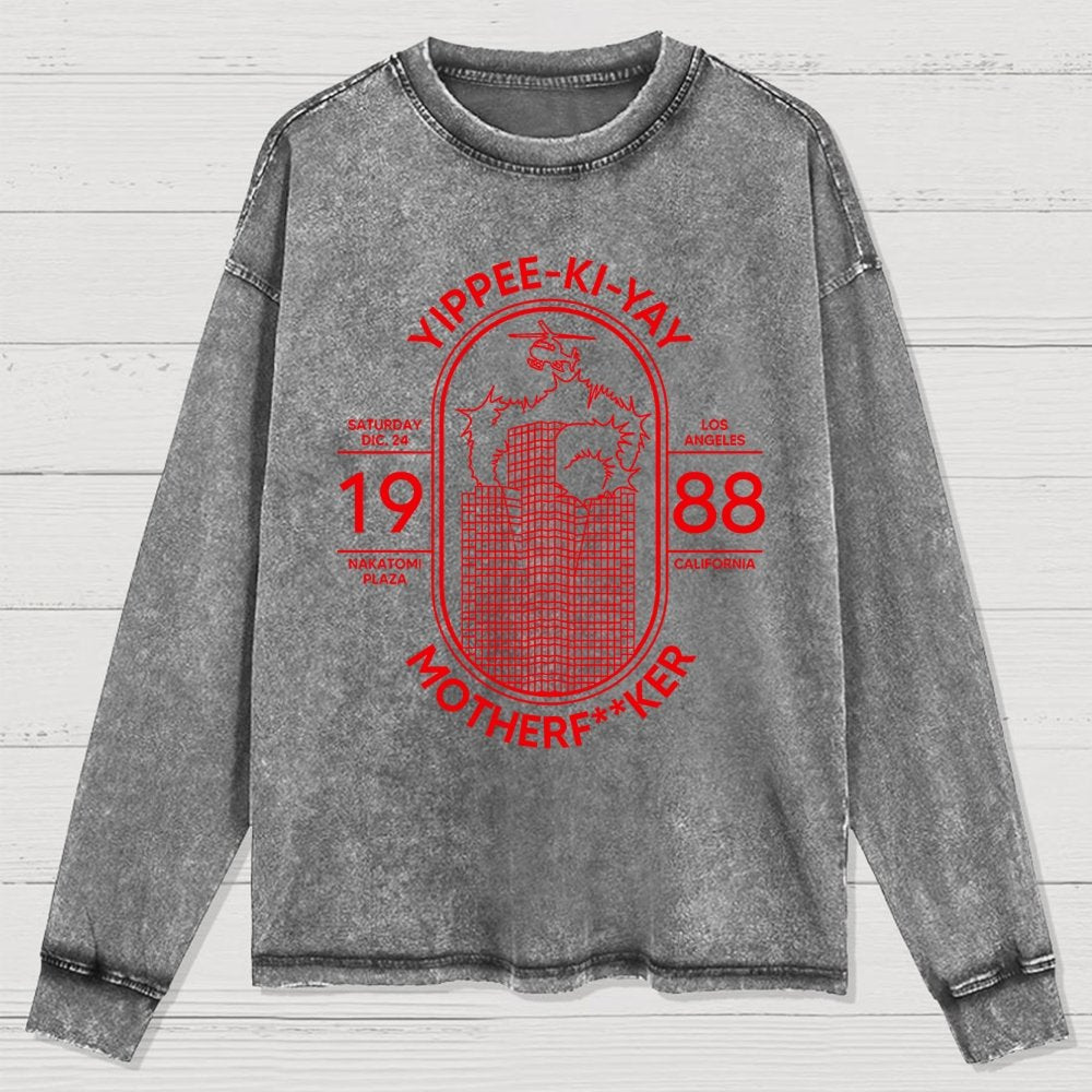 Yippie-ki-yay Washed Long Sleeve Tee