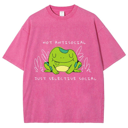 Not Antisocial... Just Selective Social Vintage Distressed T-shirt