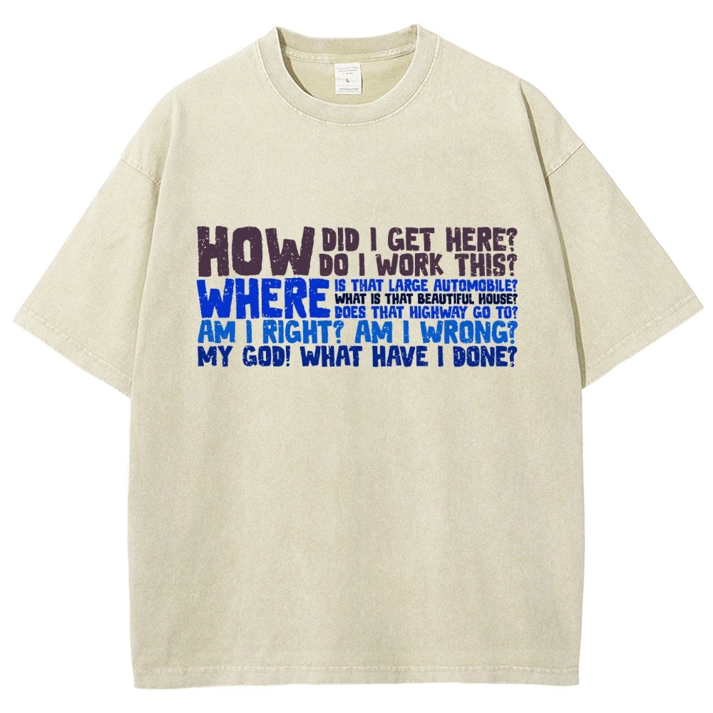 How Did I Get Here Vintage Distressed T-shirt