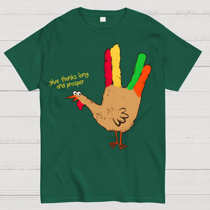 Give Thanks Live Well and Thrive Geek T-Shirt