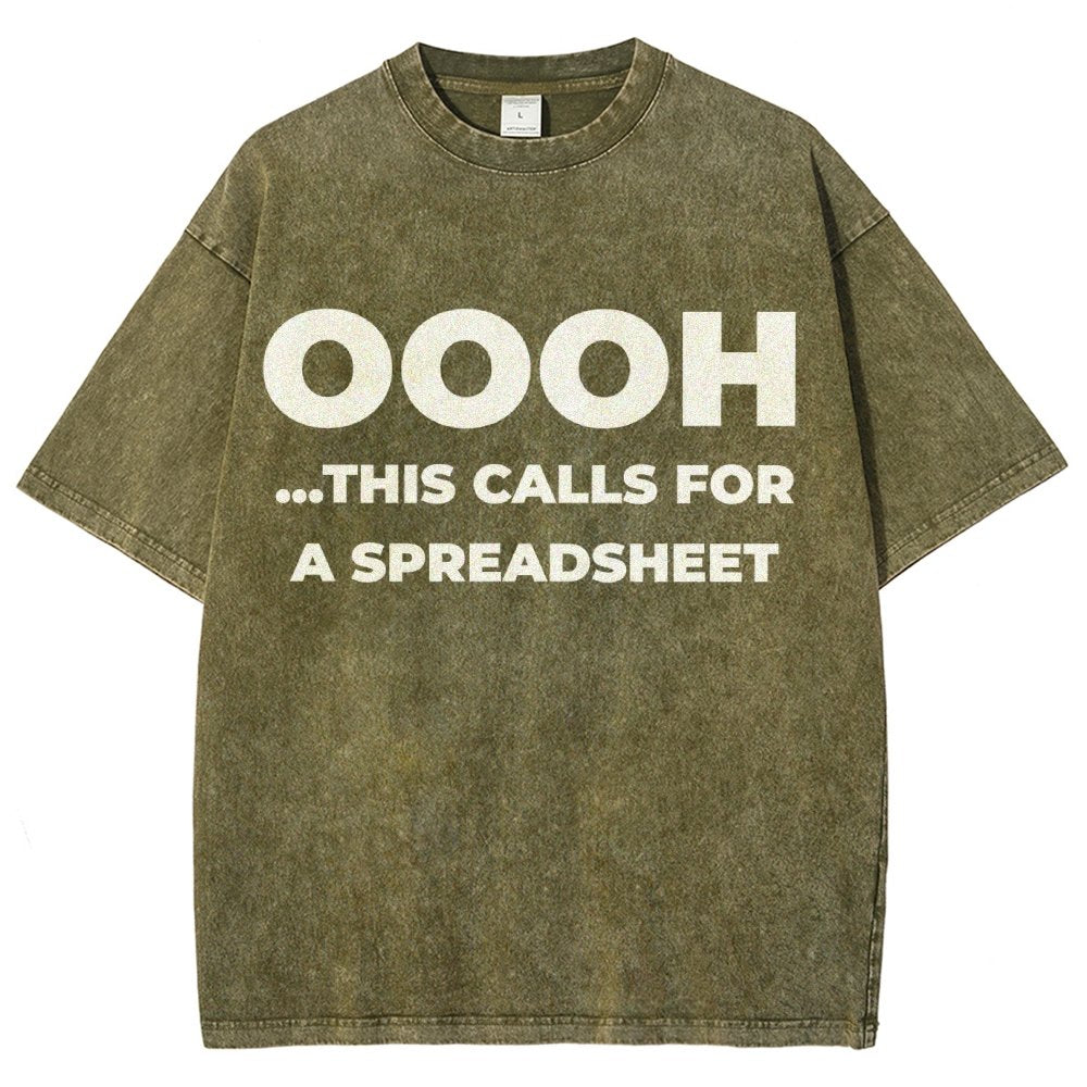 Ohh...This Calls for a Spreadsheet Vintage Distressed T-shirt