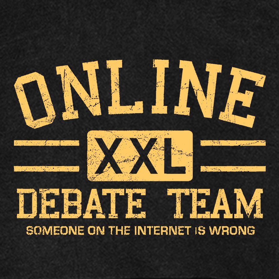 Online Debate Team Vintage Distressed Hoodie