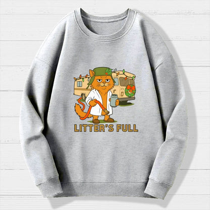 Christmas Shitters Full Cat Geek Cotton Sweatshirt