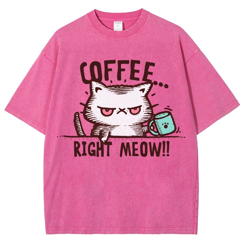 CATffeine Vintage Distressed T-shirt