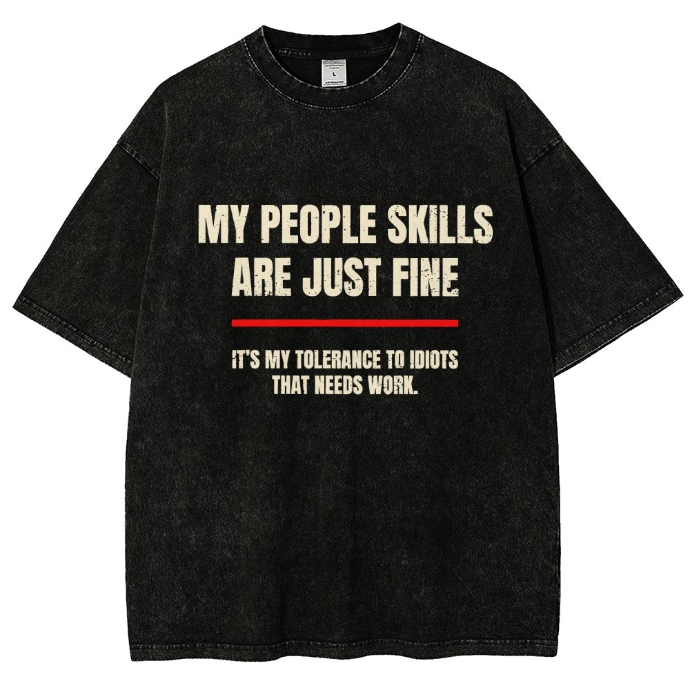My People Skills Are Fine Vintage Distressed T-shirt