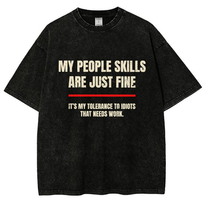 My People Skills Are Fine Vintage Distressed T-shirt