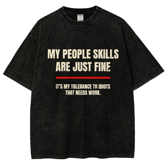 My People Skills Are Fine Vintage Distressed T-shirt