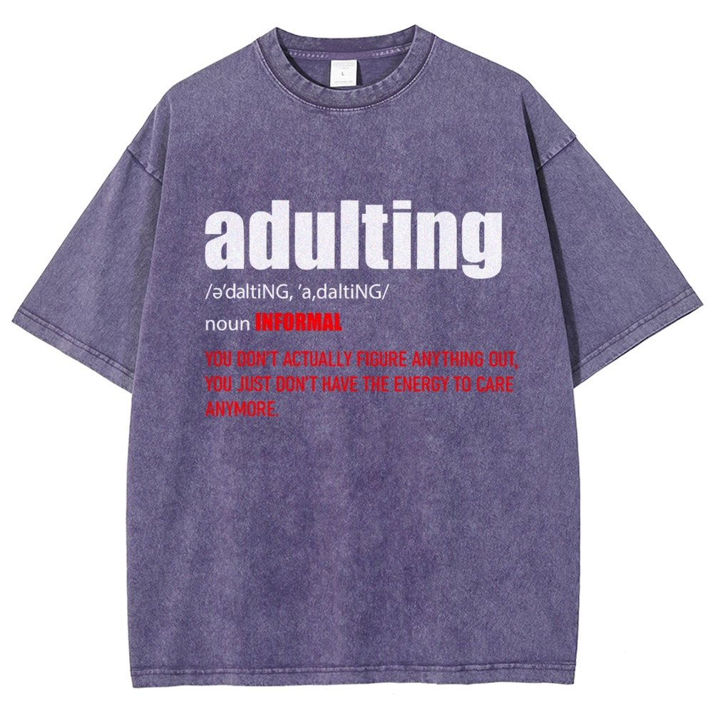 ADULTING Vintage Distressed T-shirt