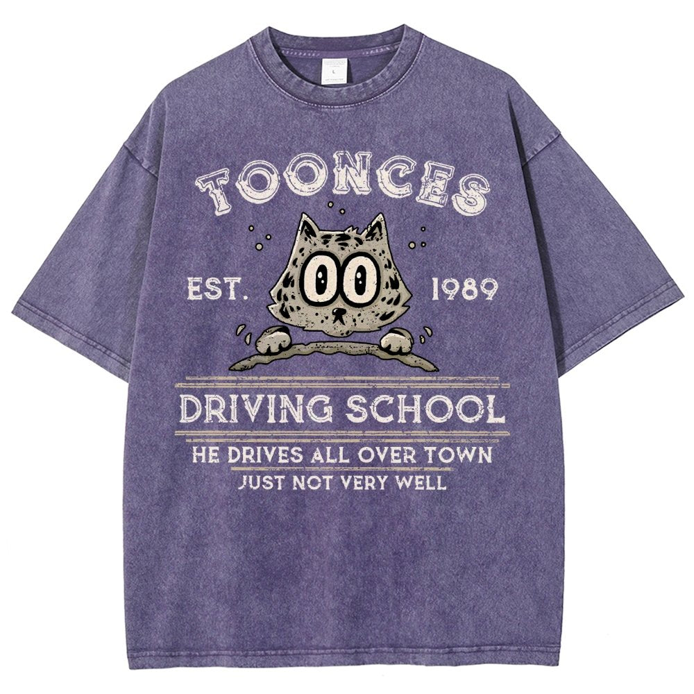 Roadster Driving School Vintage Distressed T-shirt