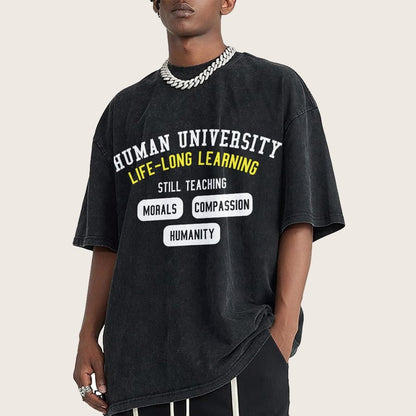 Human University Vintage Distressed T-shirt